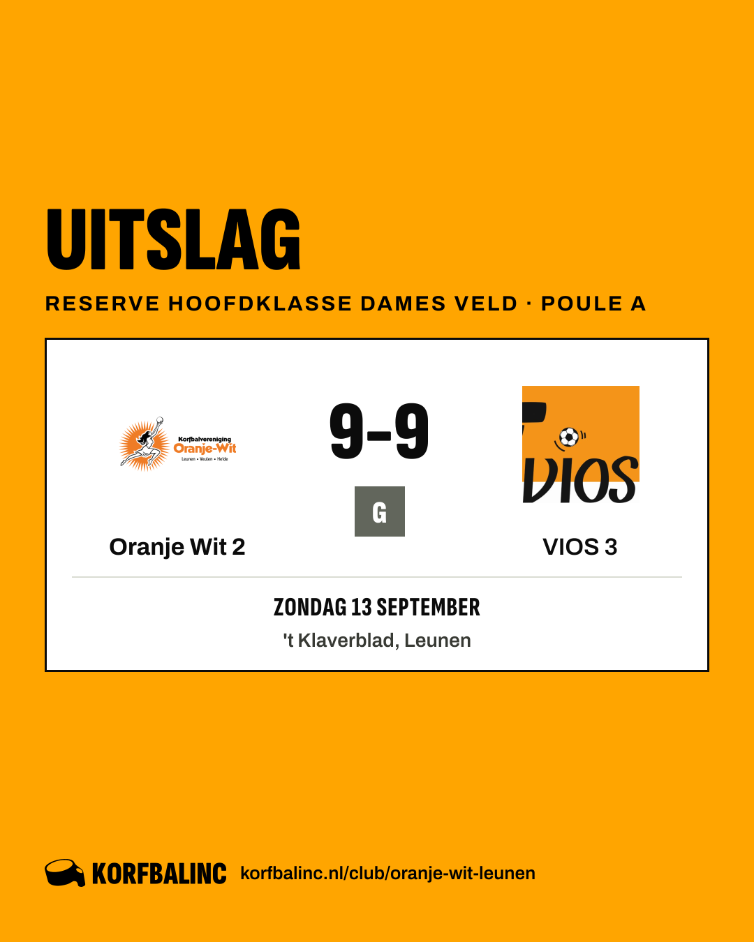 Oranje Wit 2 - VIOS 3