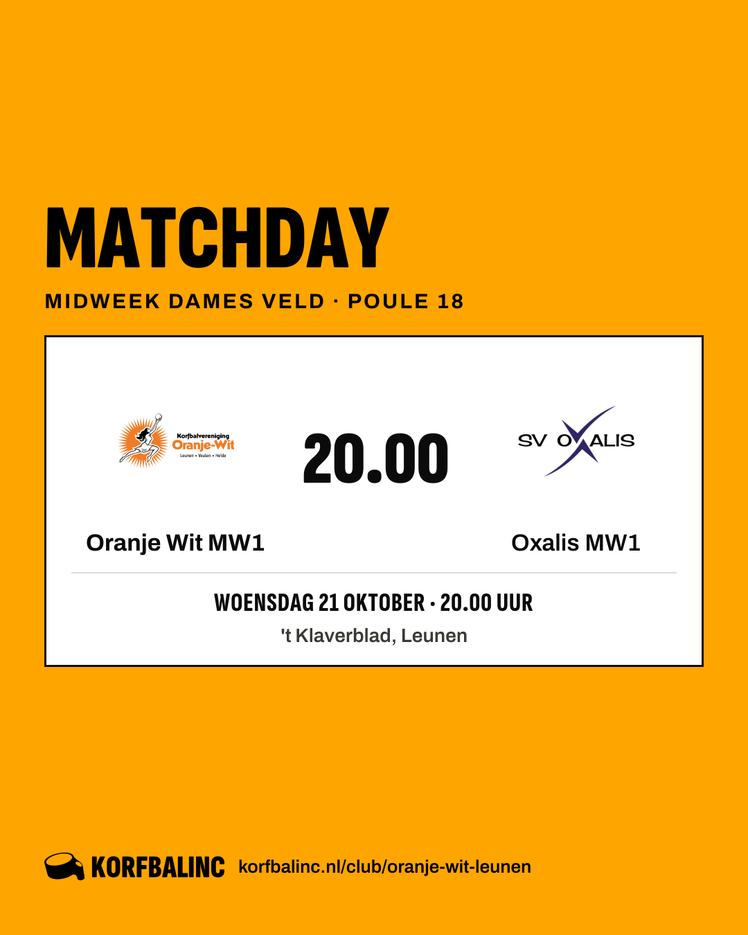Oranje Wit MW1 - Oxalis MW1