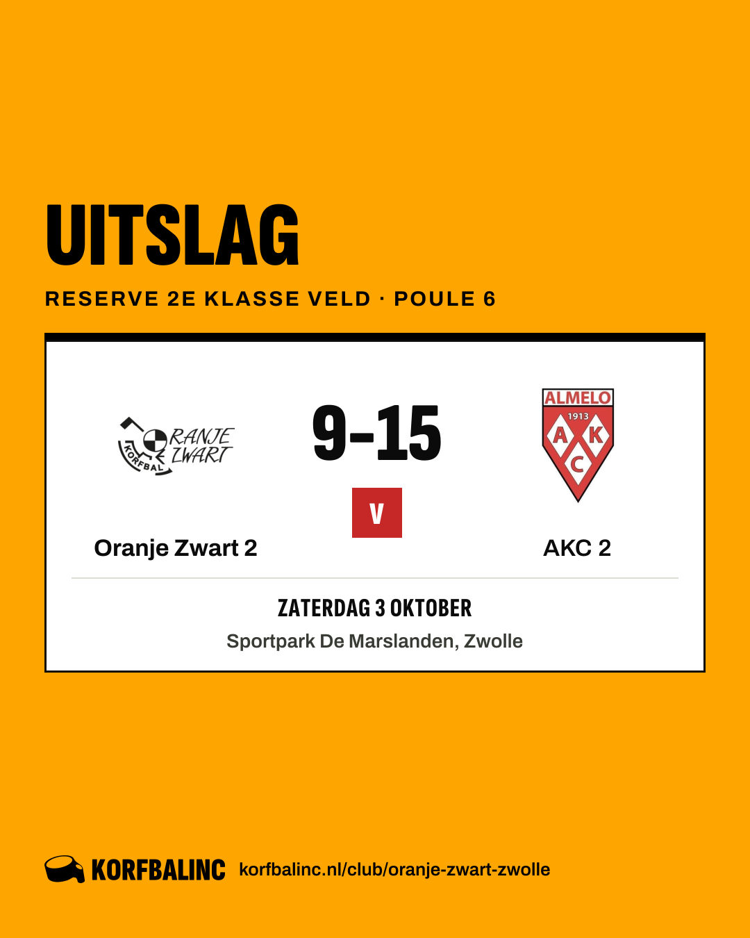 Oranje Zwart 2 - AKC 2