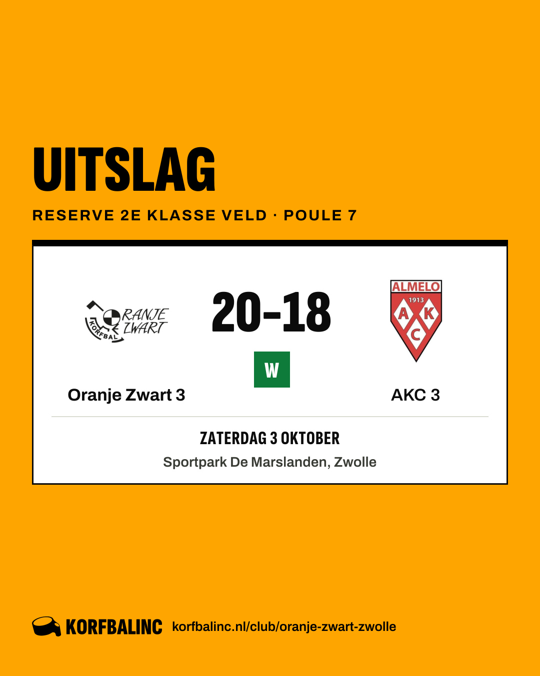 Oranje Zwart 3 - AKC 3