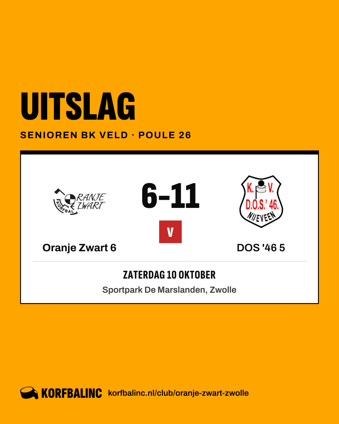Oranje Zwart 6 - DOS '46 5