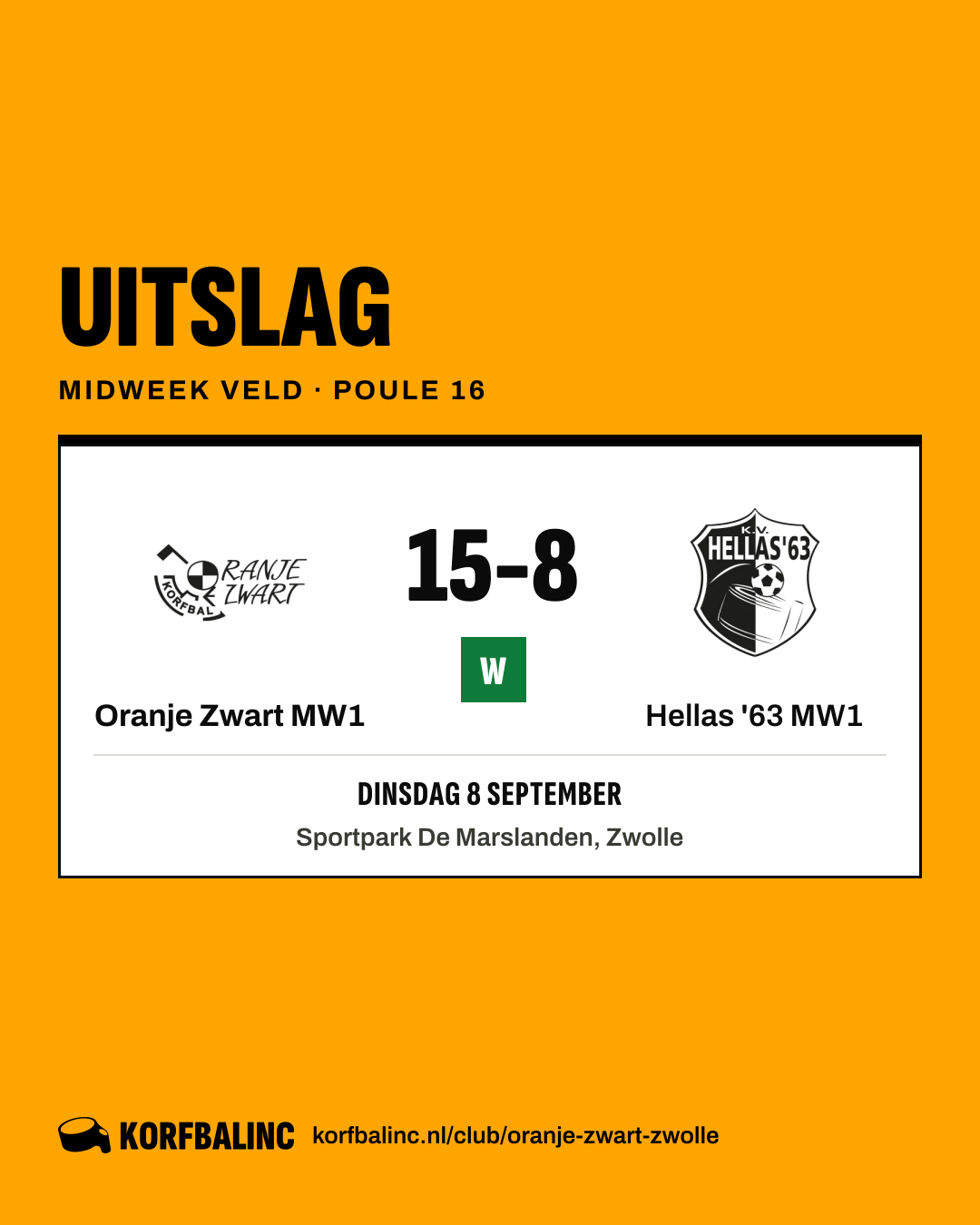 Oranje Zwart MW1 - Hellas '63 MW1