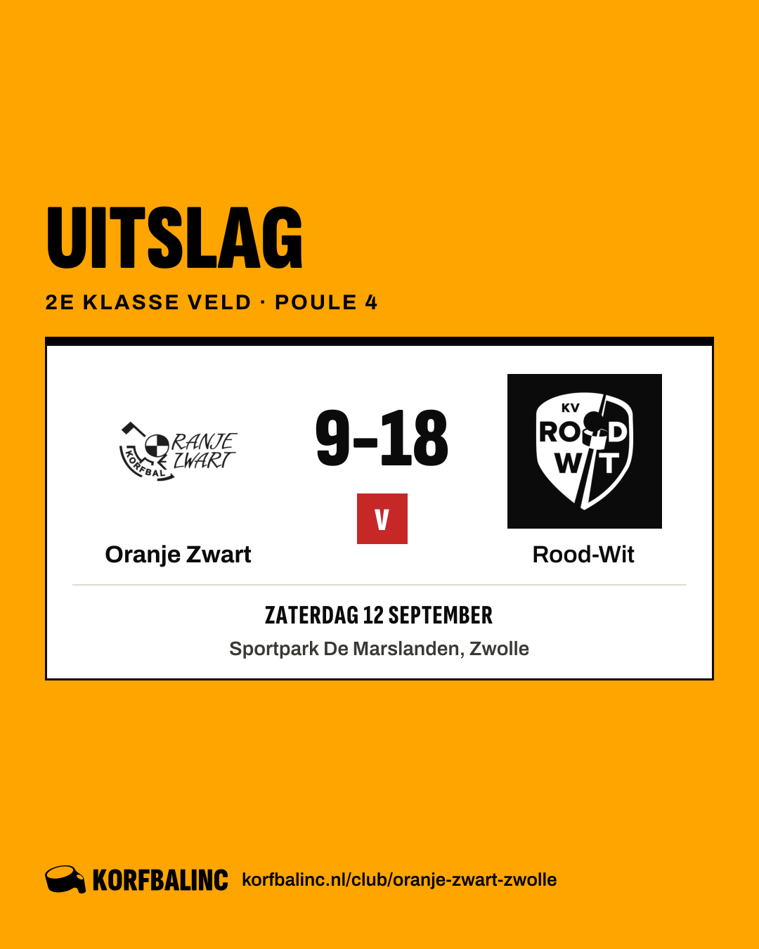 Oranje Zwart - Rood-Wit