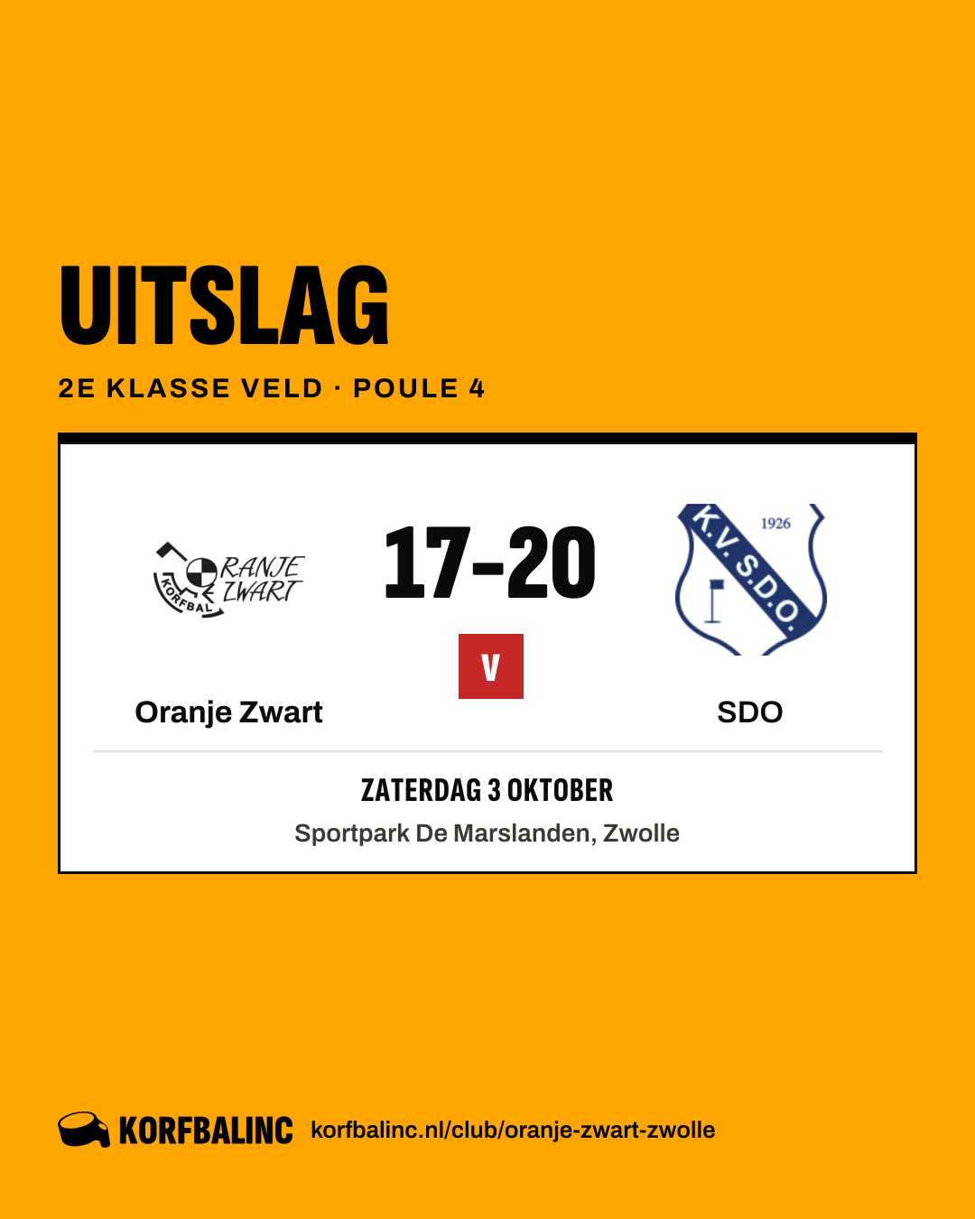 Oranje Zwart - SDO