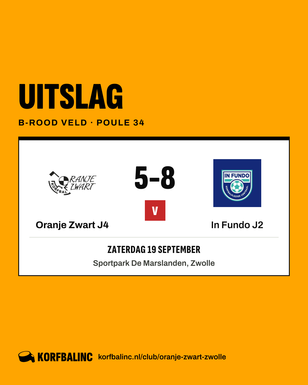 Oranje Zwart J4 - In Fundo J2