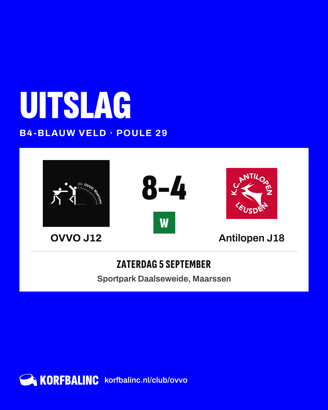OVVO J12 - Antilopen J18
