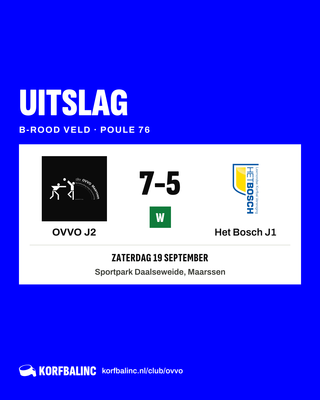 OVVO J2 - Het Bosch J1