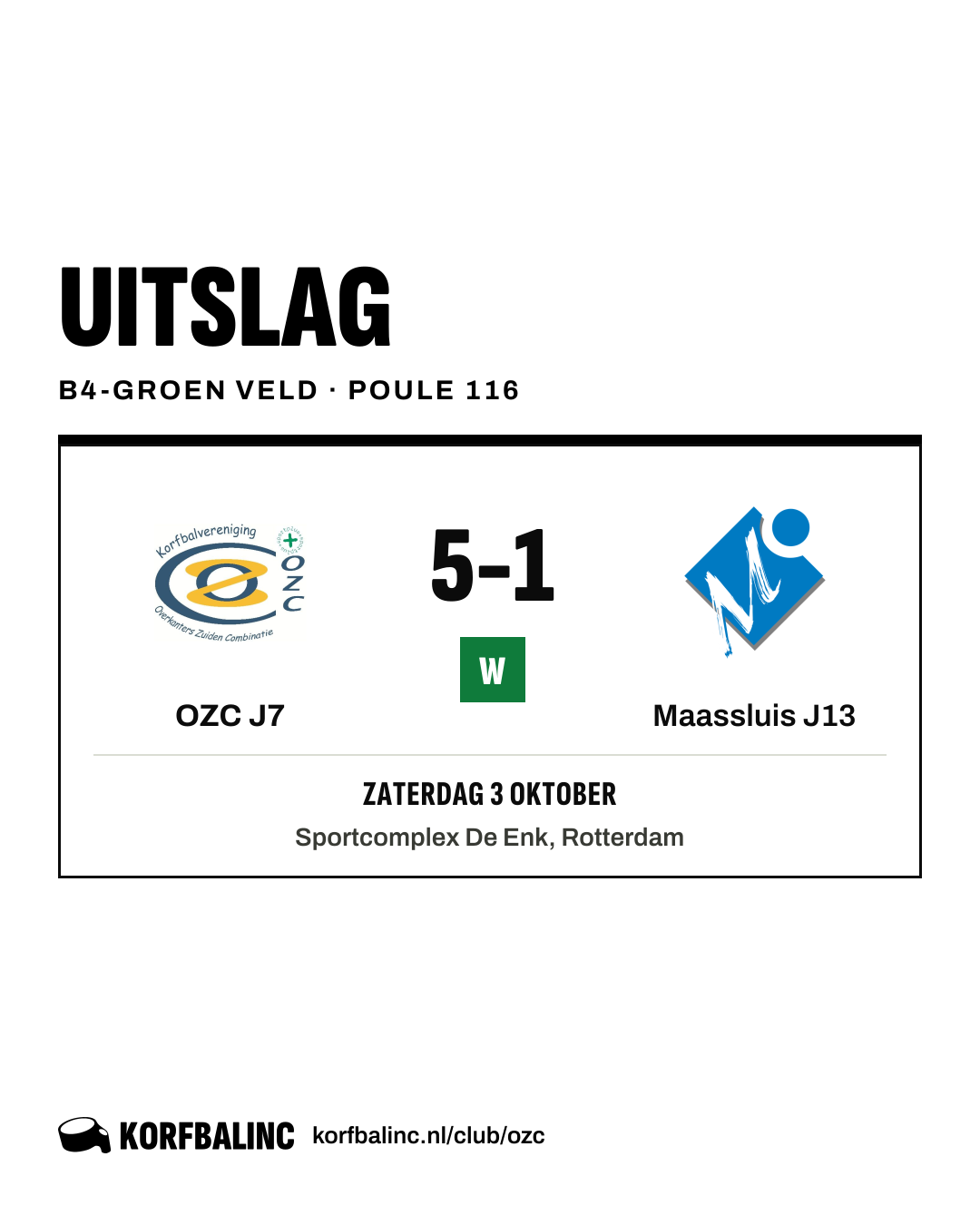 OZC J7 - Maassluis J13