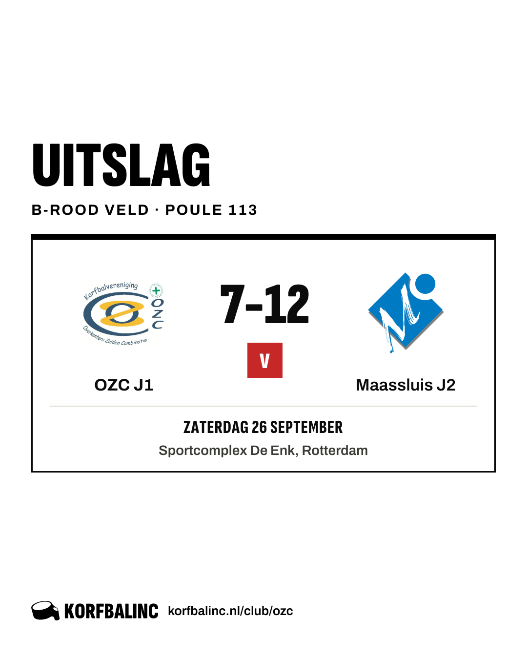 OZC J1 - Maassluis J2