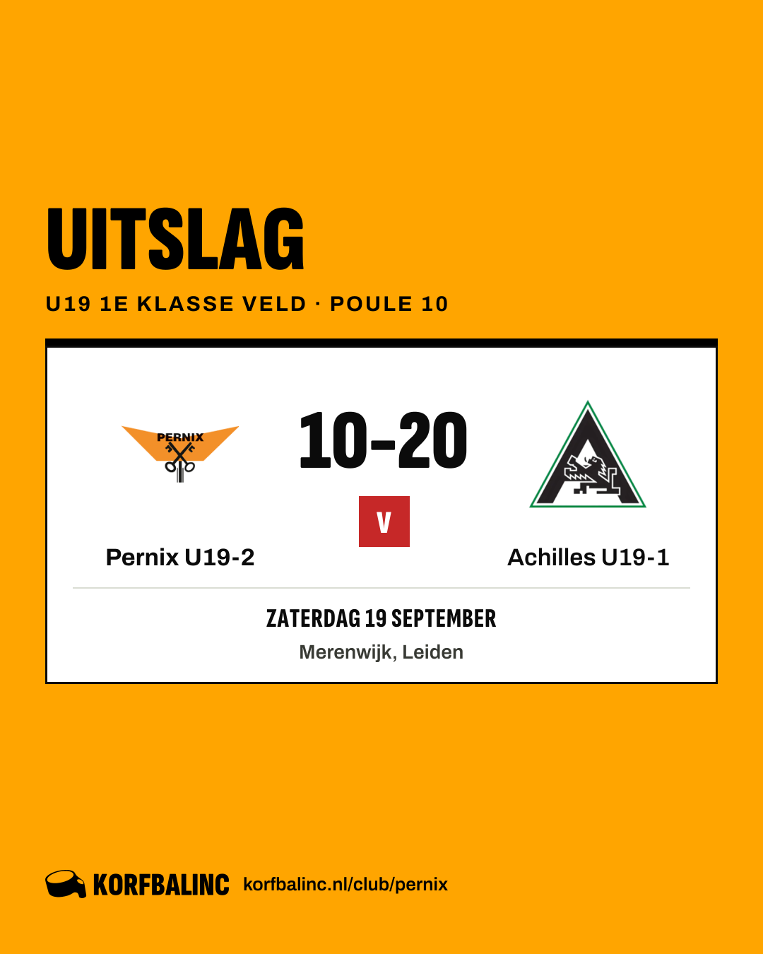 Pernix U19-2 - Achilles U19-1