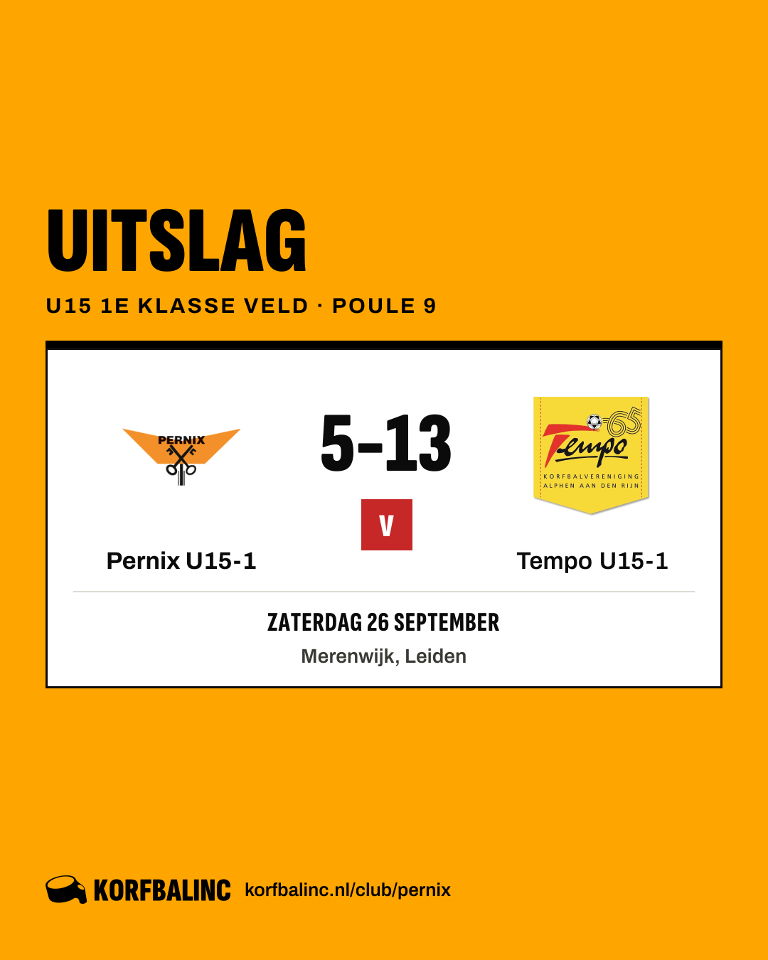 Pernix U15-1 - Tempo U15-1