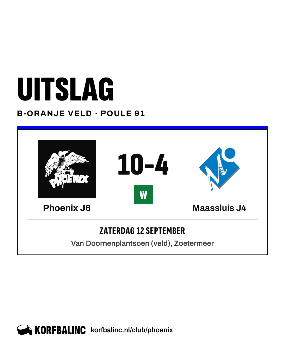 Phoenix J6 - Maassluis J4