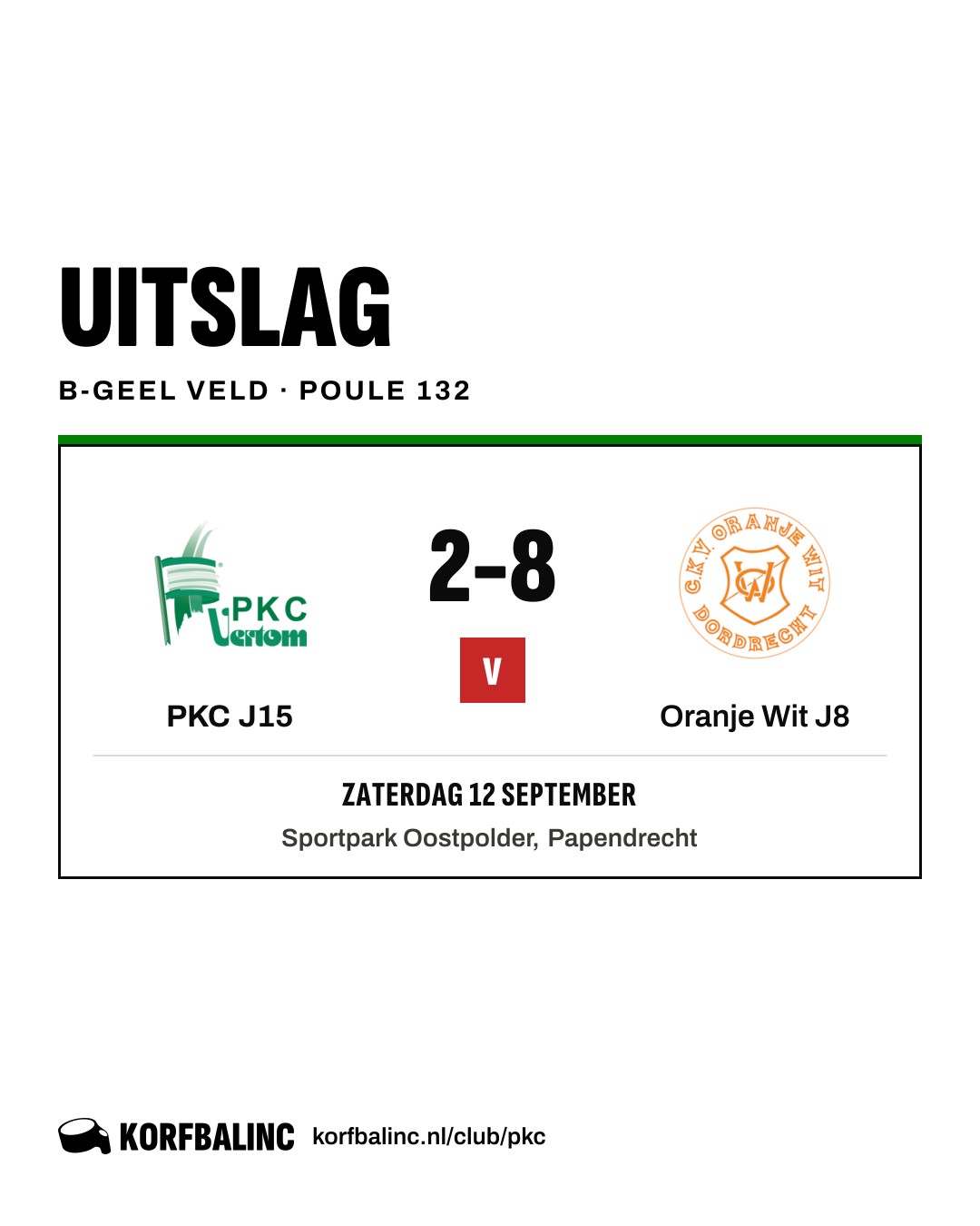 PKC J15 - Oranje Wit J8