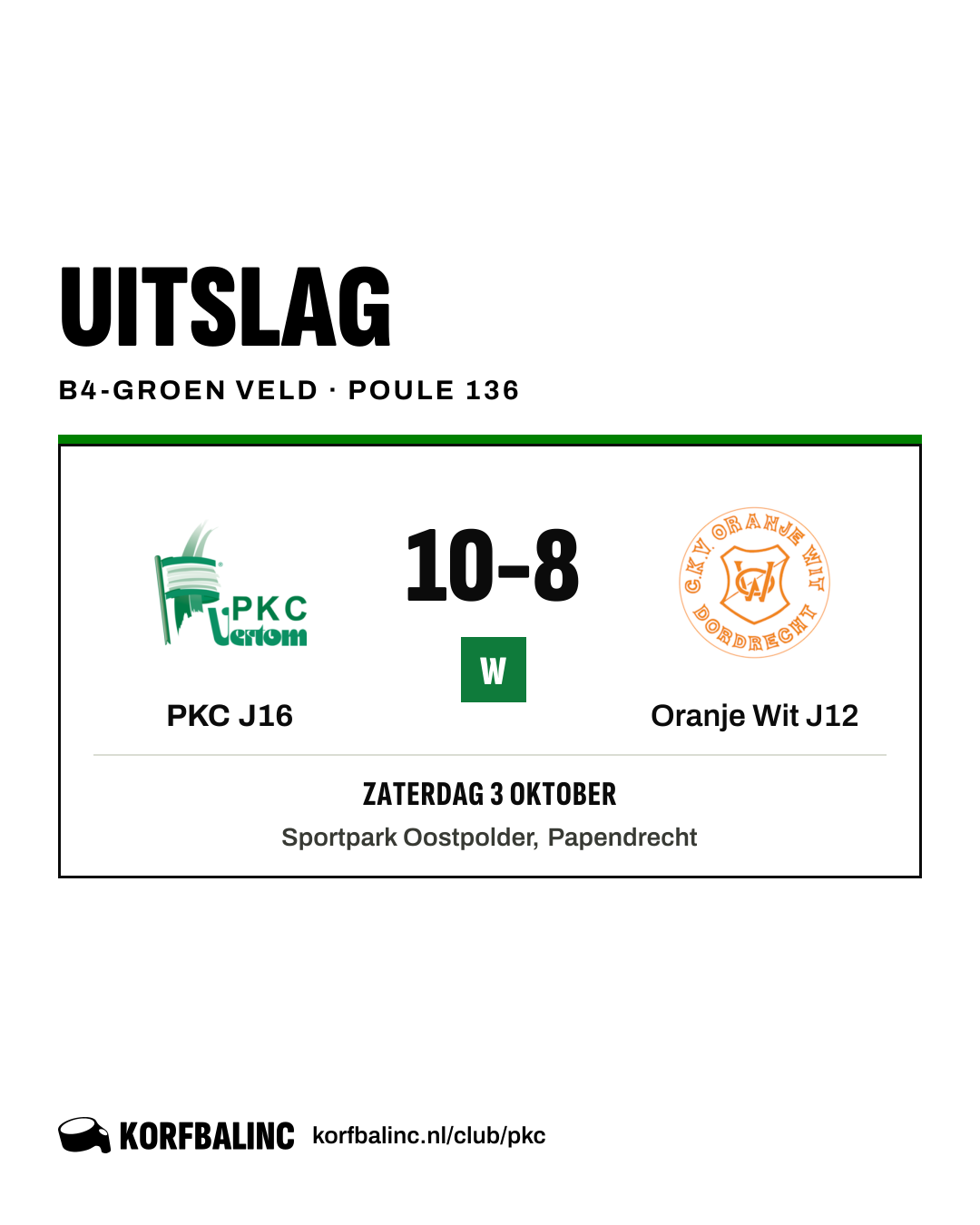 PKC J16 - Oranje Wit J12