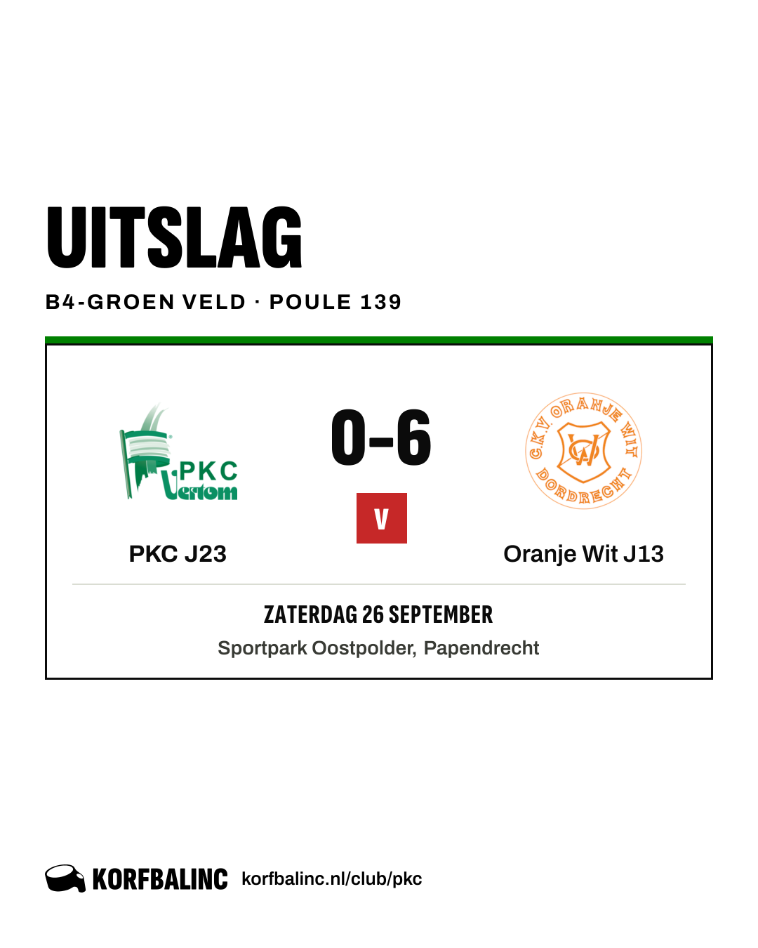 PKC J23 - Oranje Wit J13