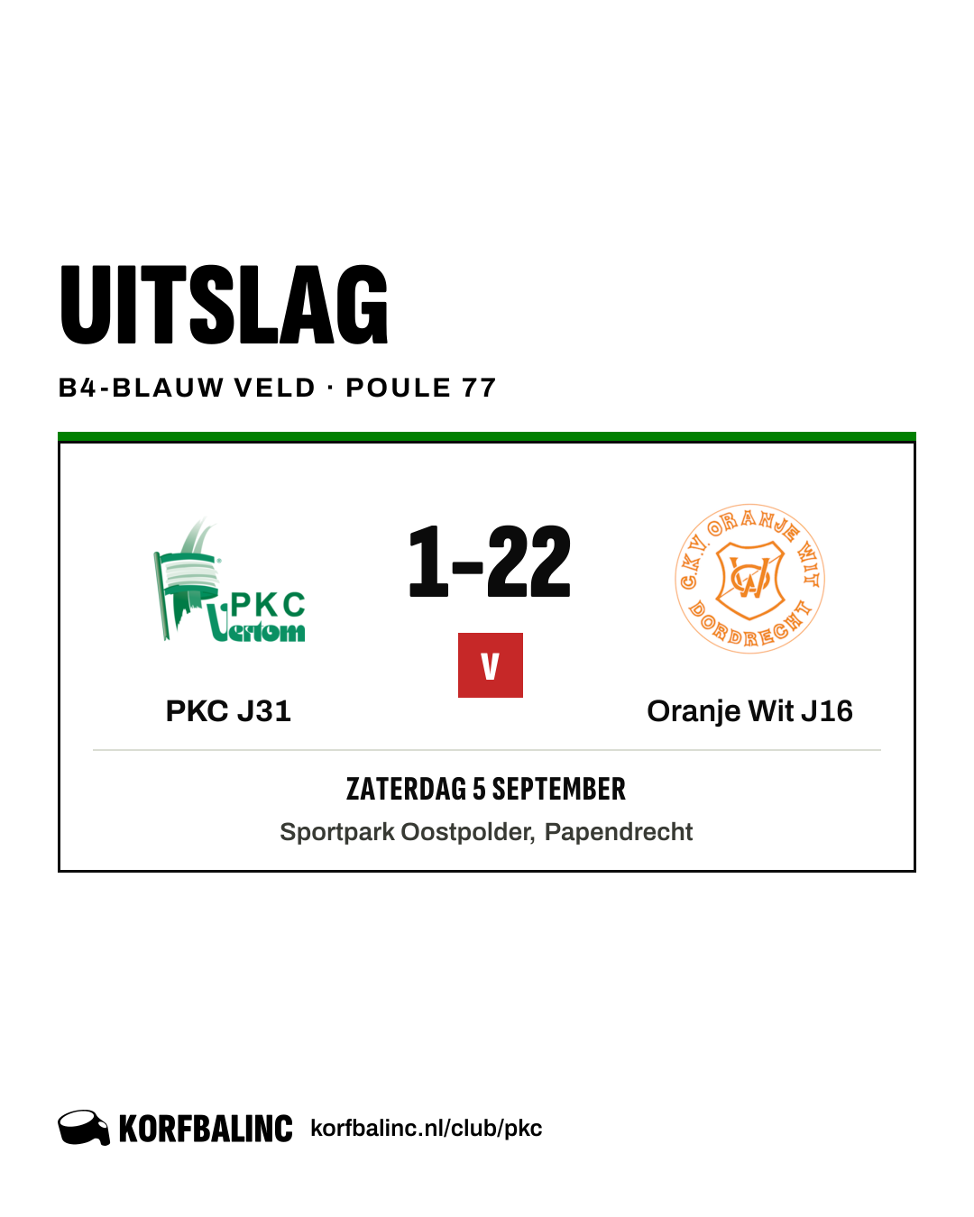 PKC J31 - Oranje Wit J16