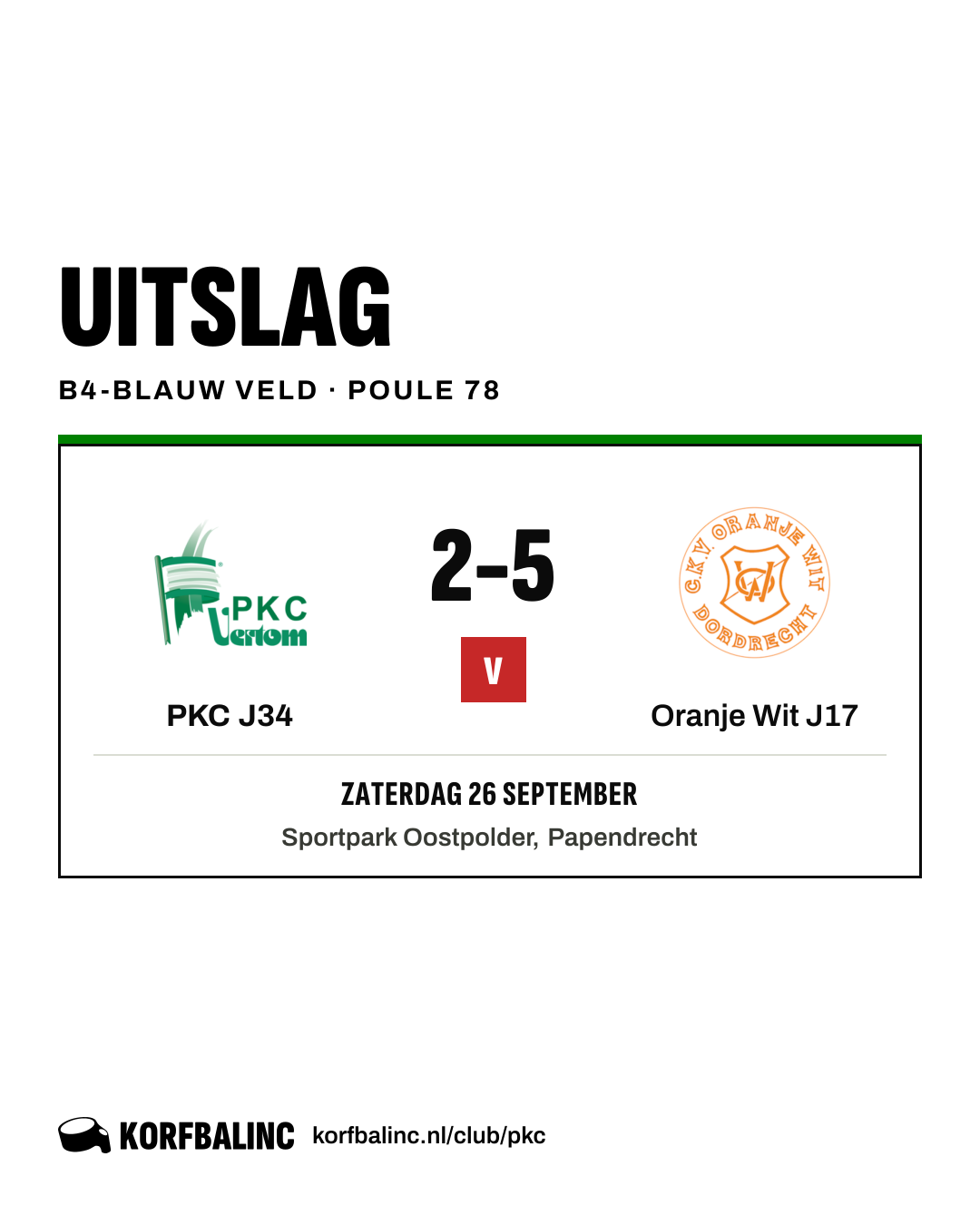 PKC J34 - Oranje Wit J17