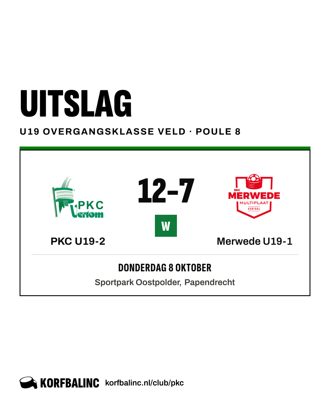 PKC U19-2 - Merwede U19-1