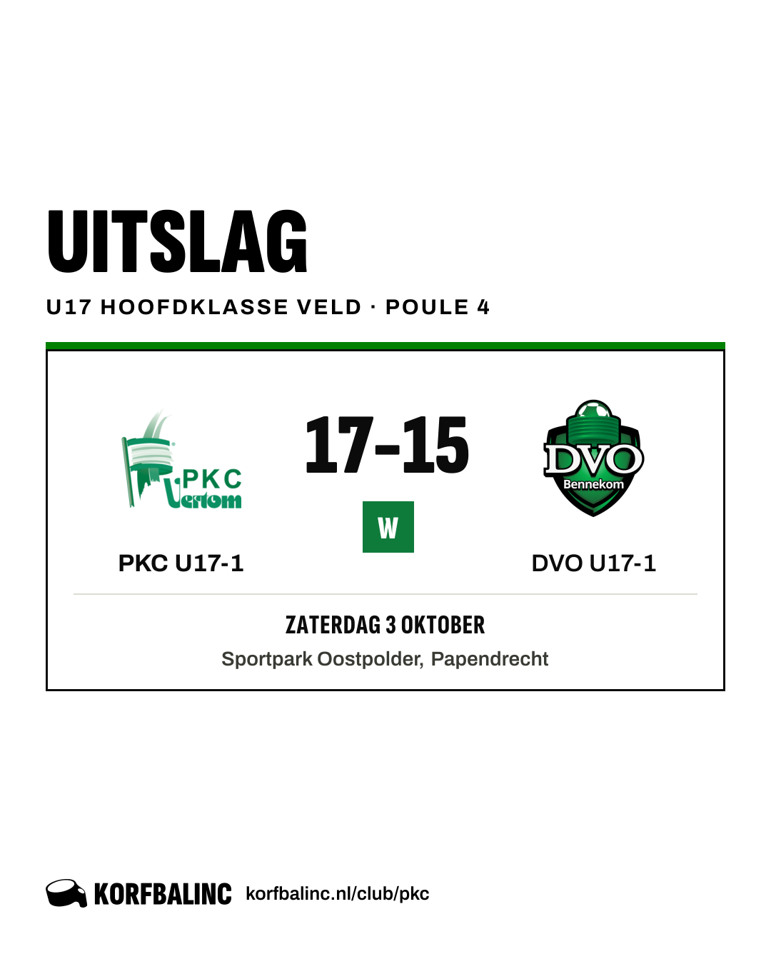 PKC U17-1 - DVO U17-1