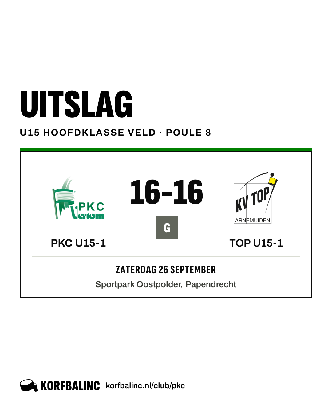 PKC U15-1 - TOP U15-1