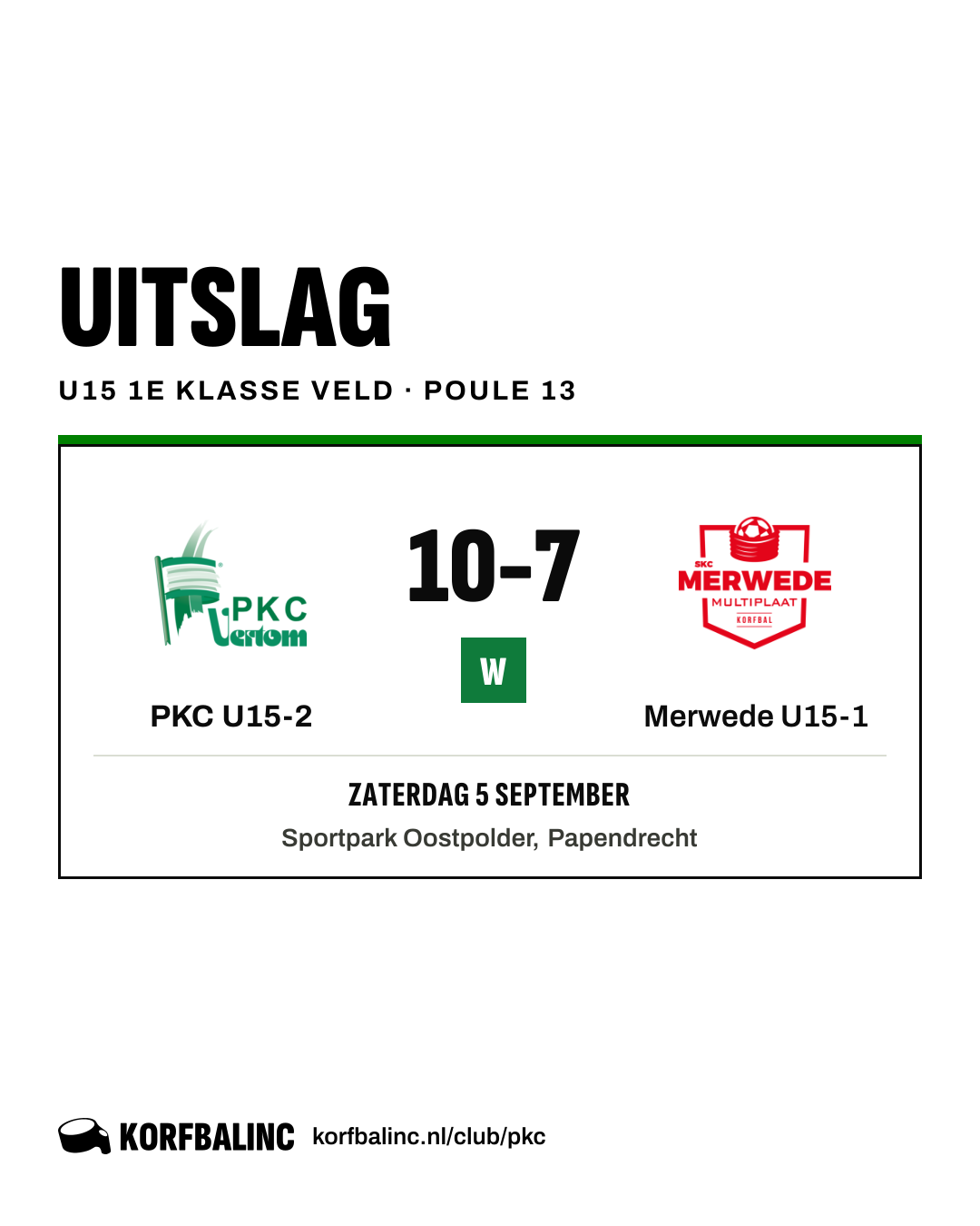 PKC U15-2 - Merwede U15-1