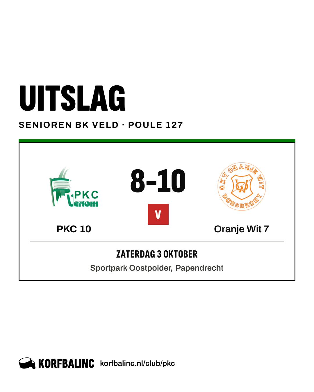 PKC 10 - Oranje Wit 7