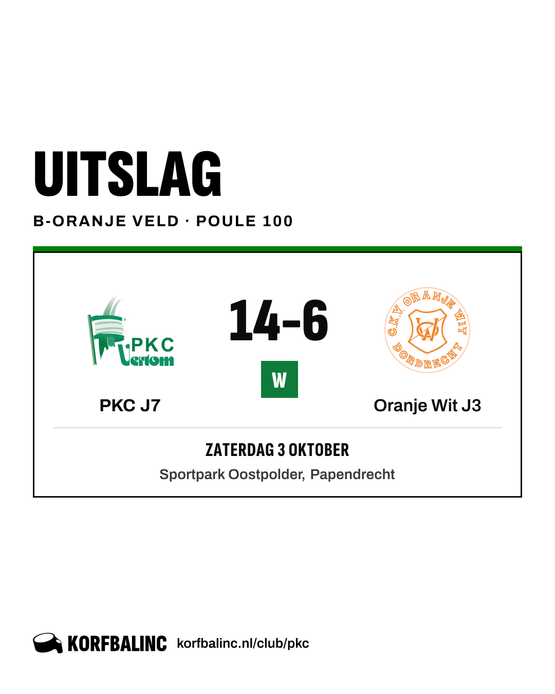 PKC J7 - Oranje Wit J3