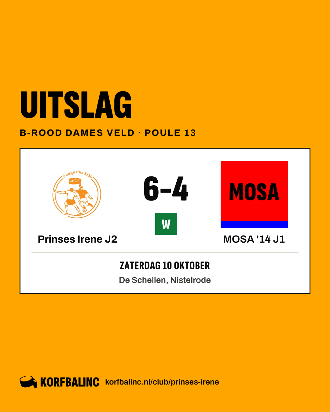 Prinses Irene J2 - MOSA '14 J1