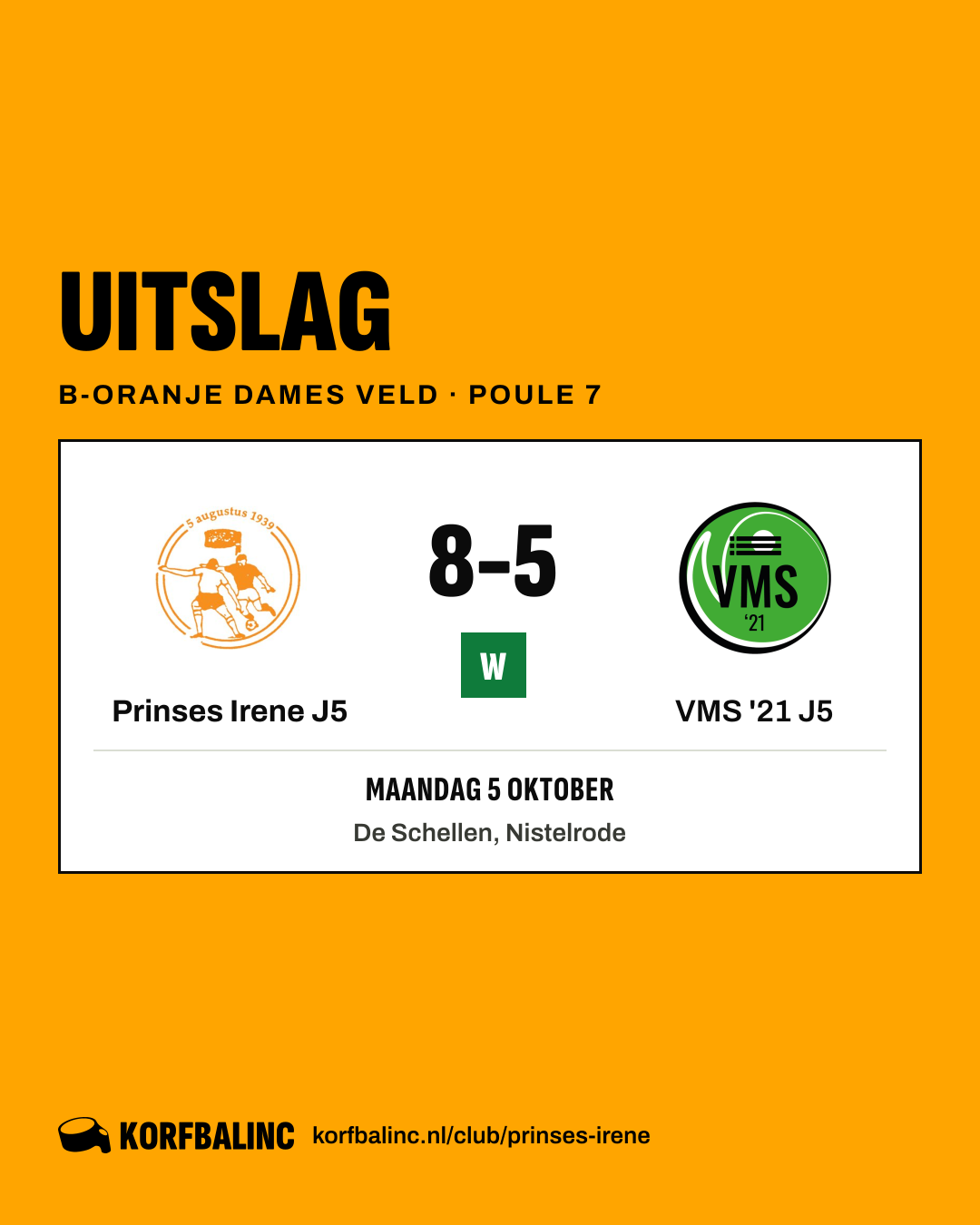 Prinses Irene J5 - VMS '21 J5
