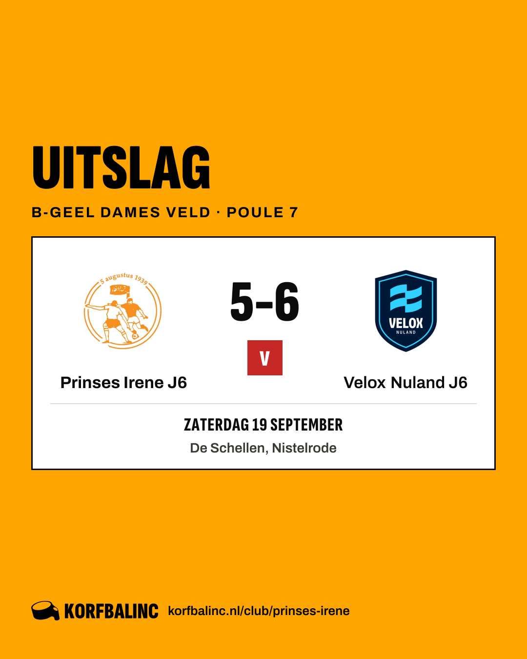 Prinses Irene J6 - Velox Nuland J6