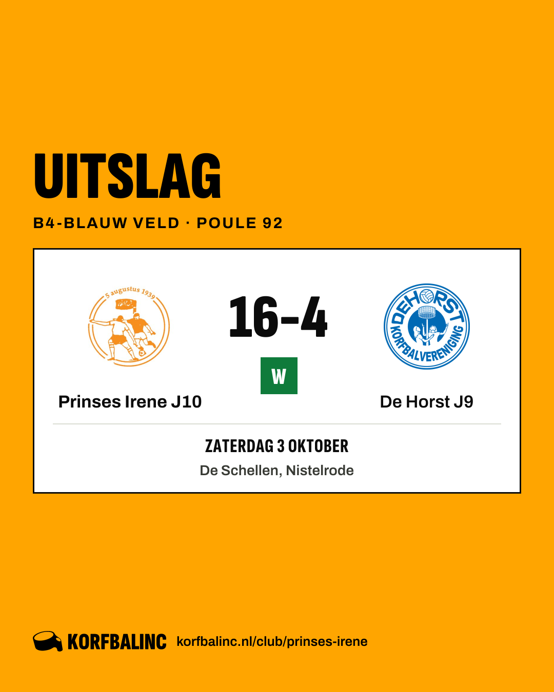 Prinses Irene J10 - De Horst J9