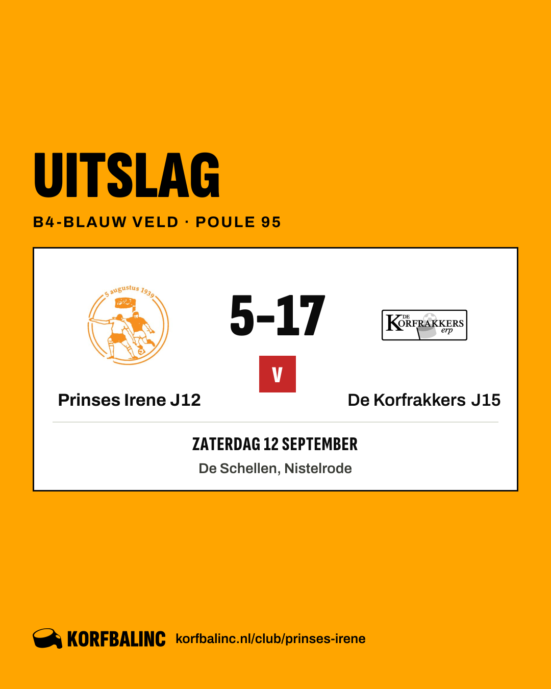 Prinses Irene J12 - De Korfrakkers J15