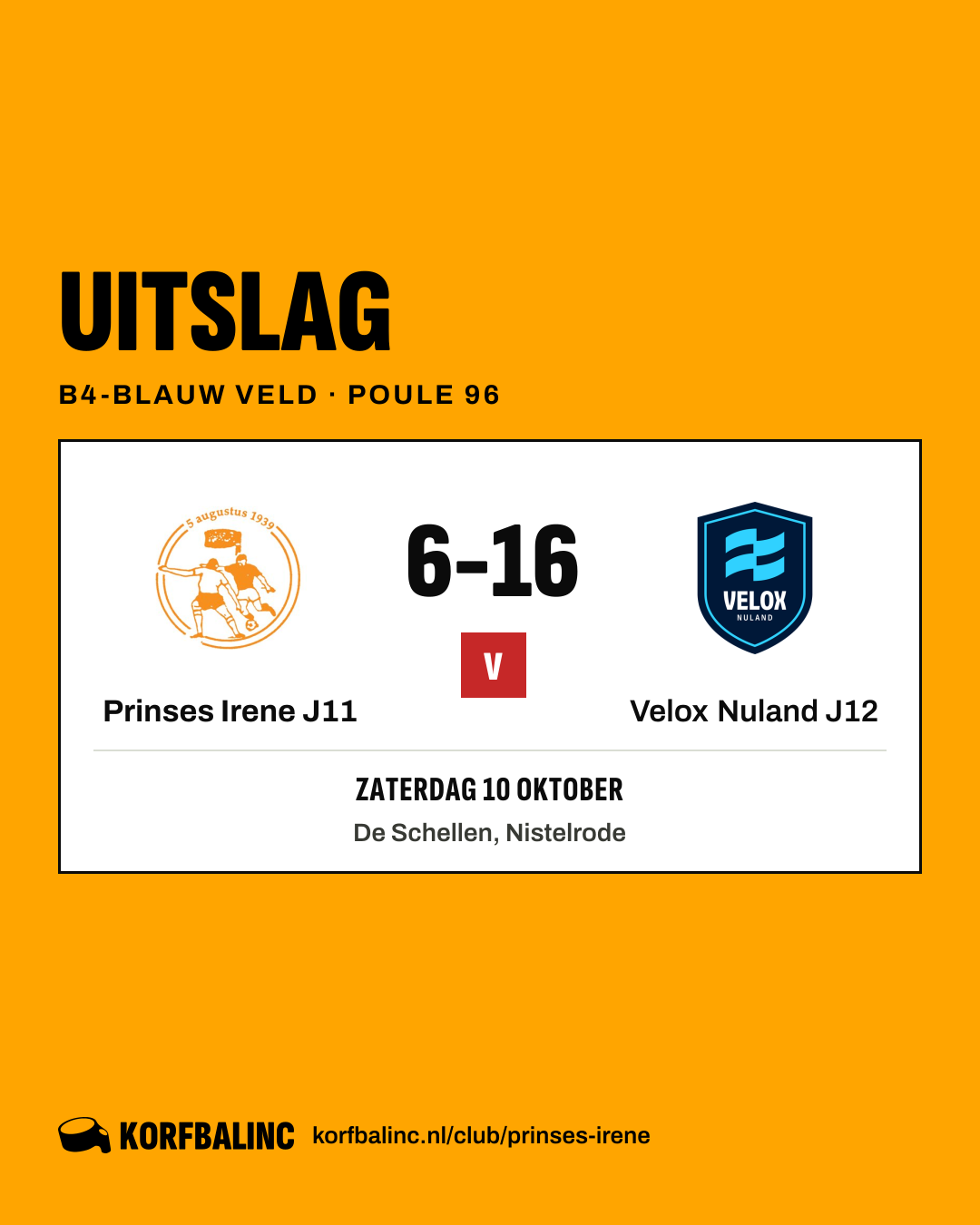 Prinses Irene J11 - Velox Nuland J12