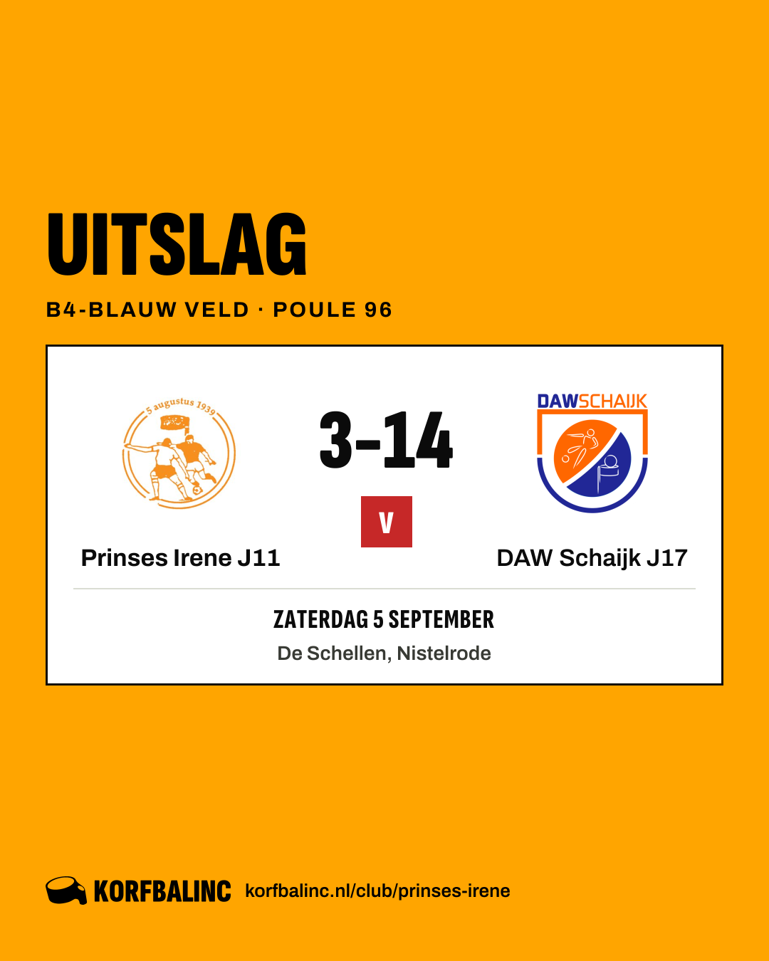 Prinses Irene J11 - DAW Schaijk J17