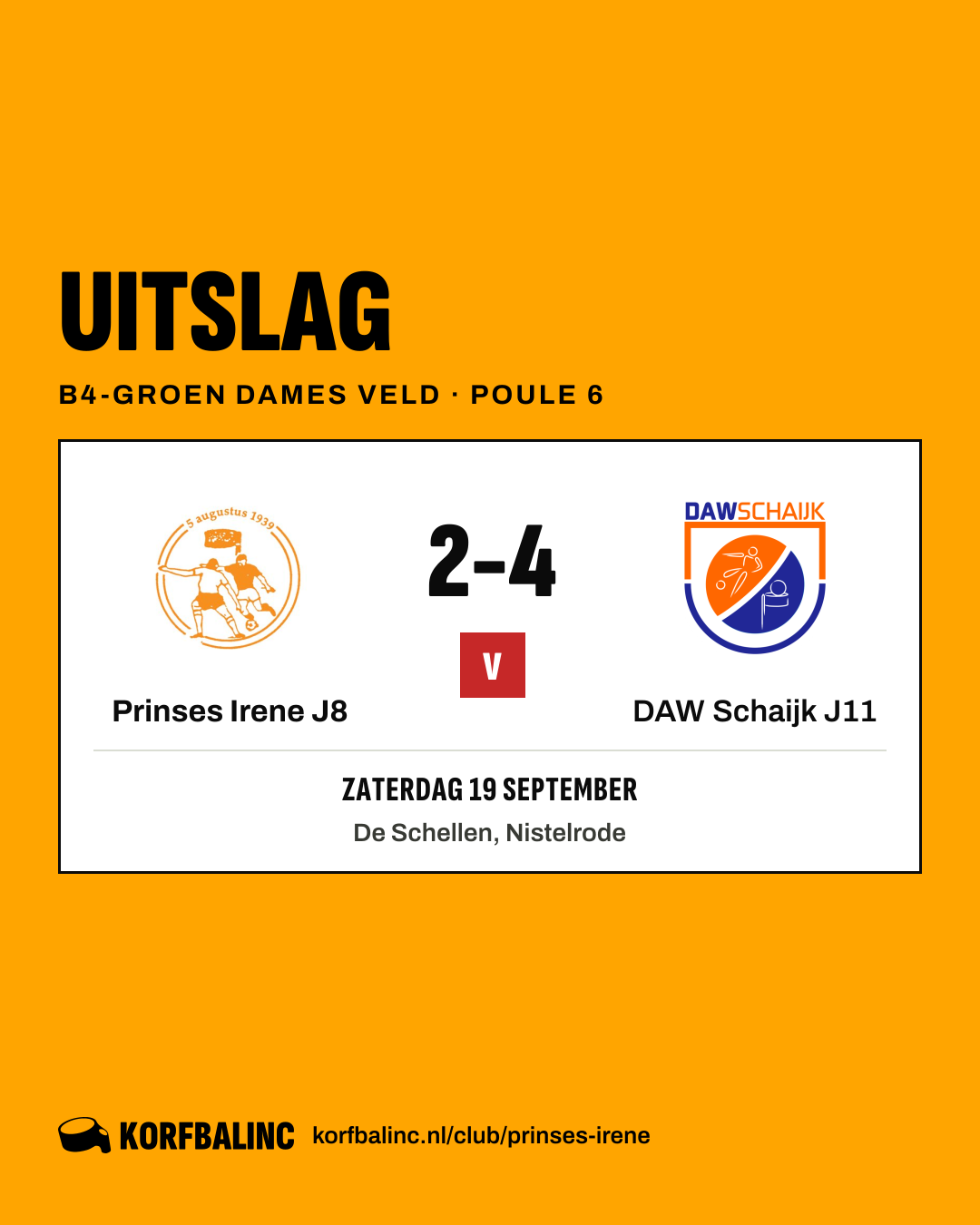 Prinses Irene J8 - DAW Schaijk J11