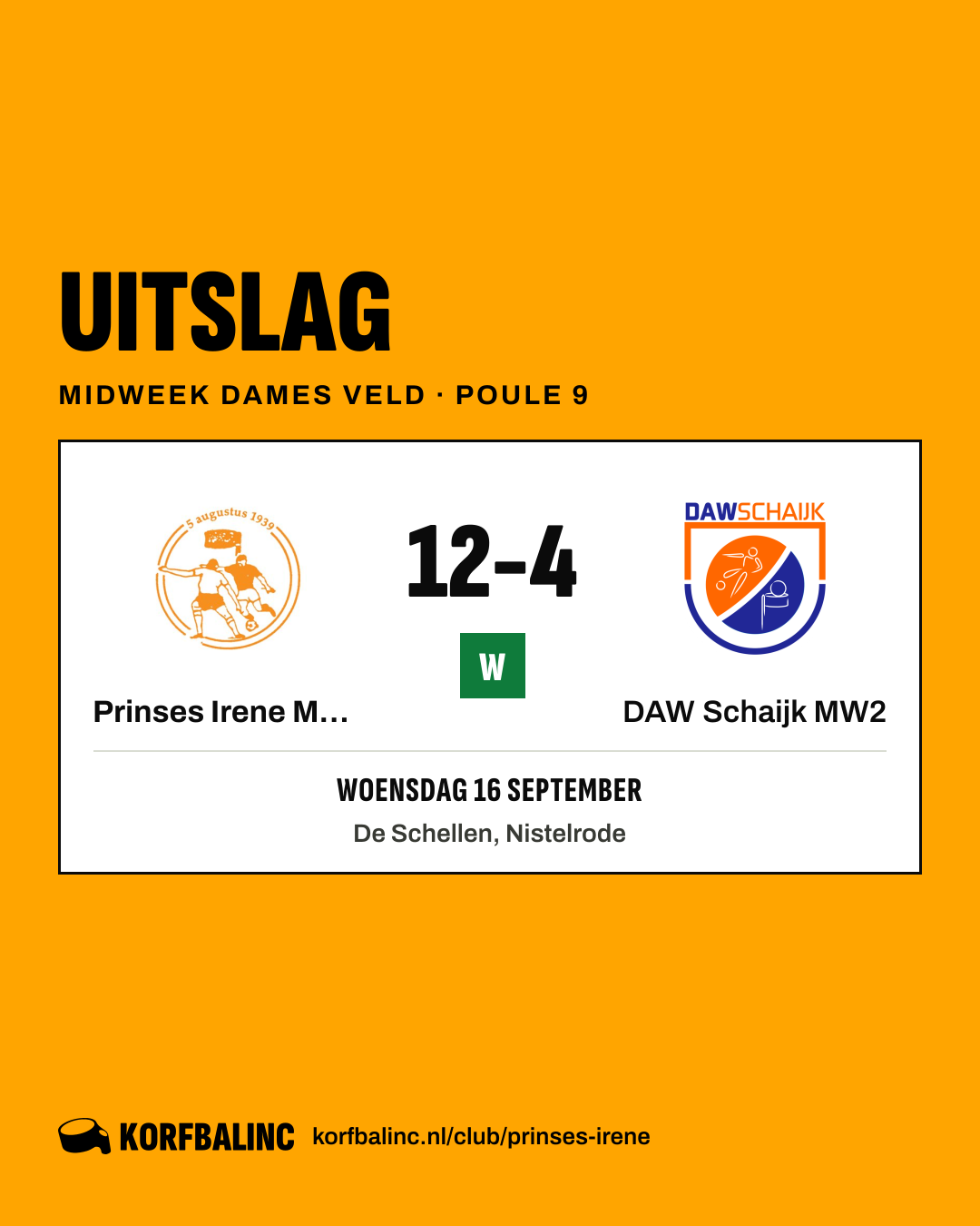 Prinses Irene MW1 - DAW Schaijk MW2