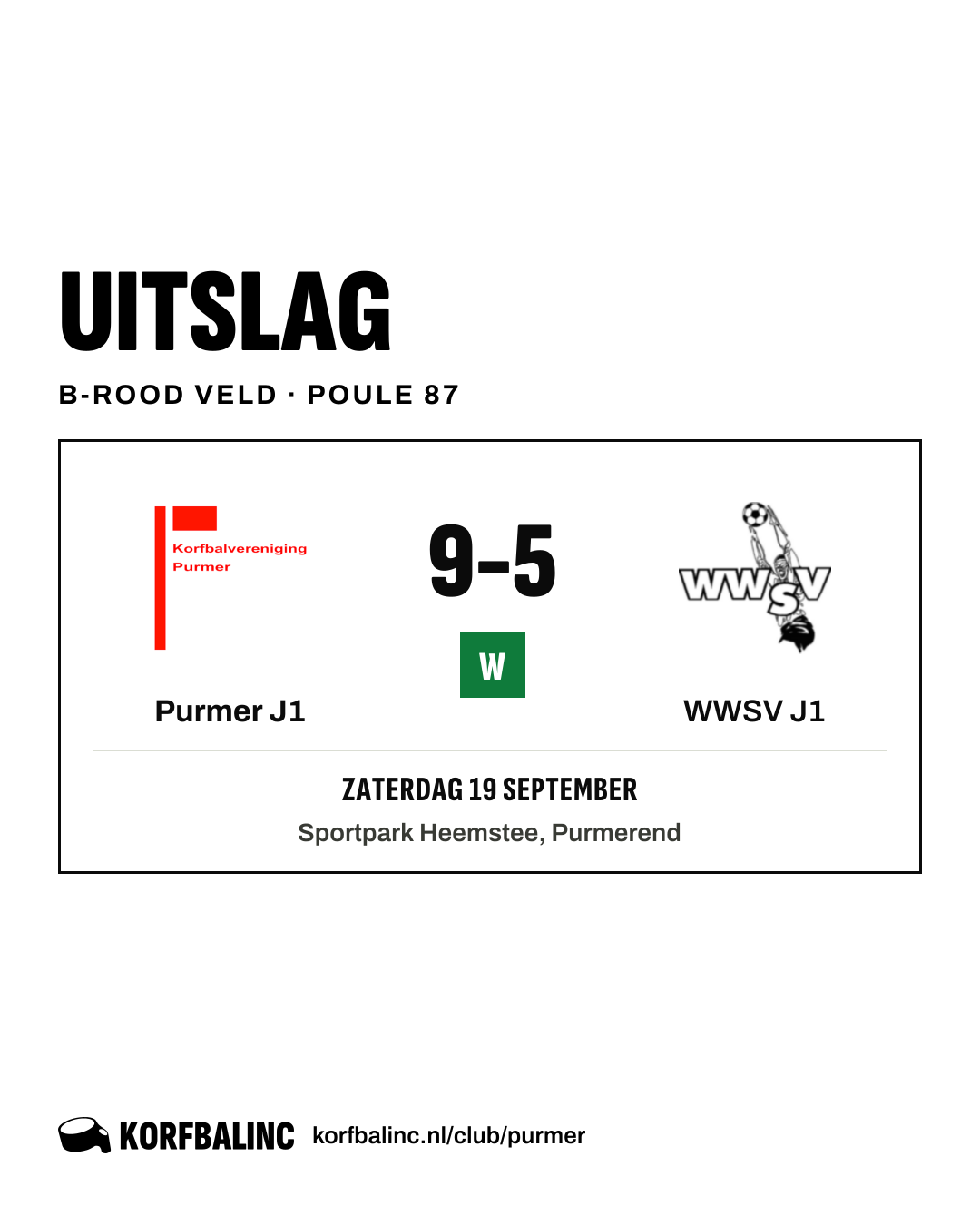 Purmer J1 - WWSV J1