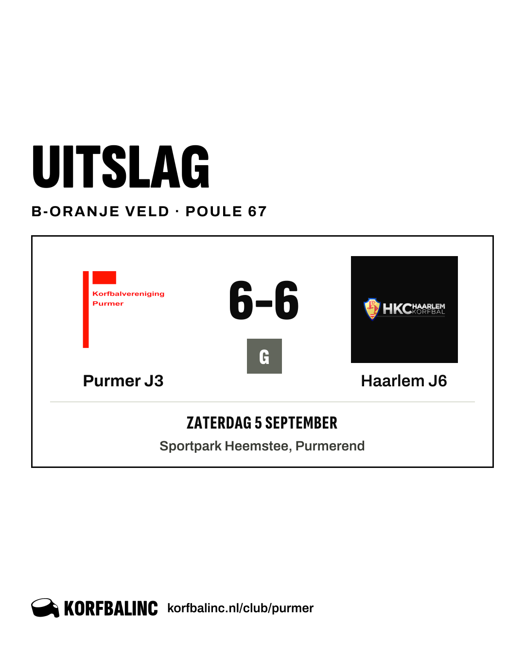Purmer J3 - Haarlem J6