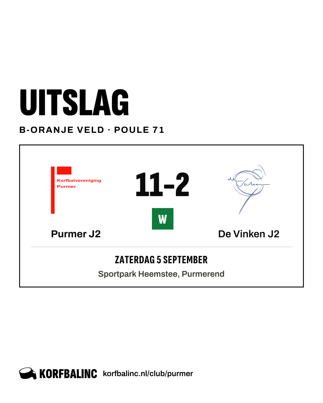 Purmer J2 - De Vinken J2