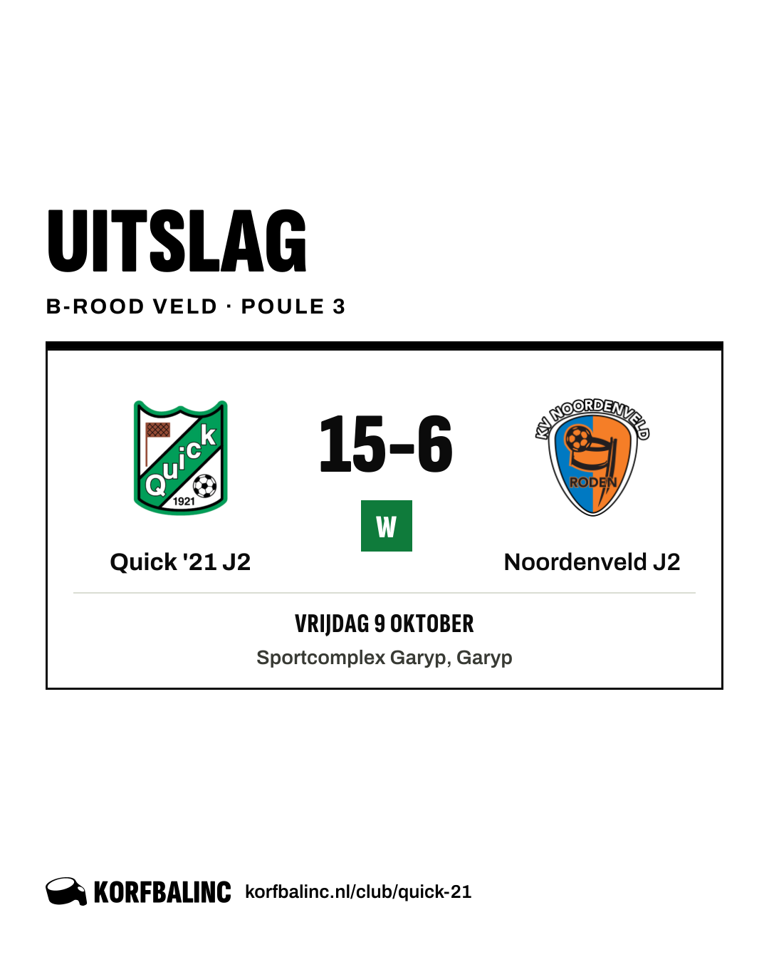 Quick '21 J2 - Noordenveld J2