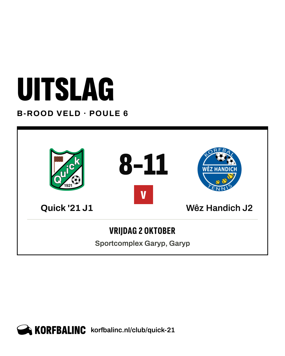 Quick '21 J1 - Wêz Handich J2