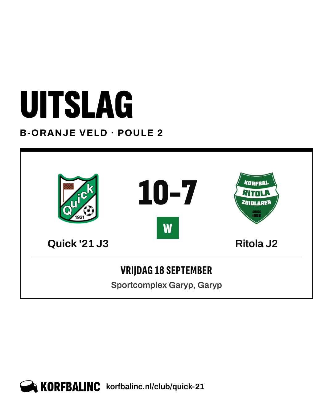 Quick '21 J3 - Ritola J2