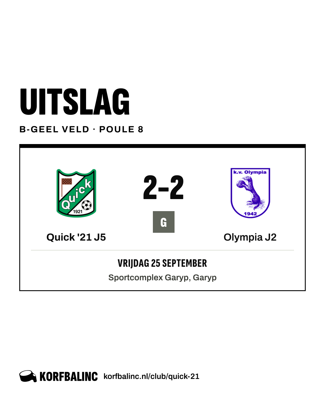 Quick '21 J5 - Olympia J2
