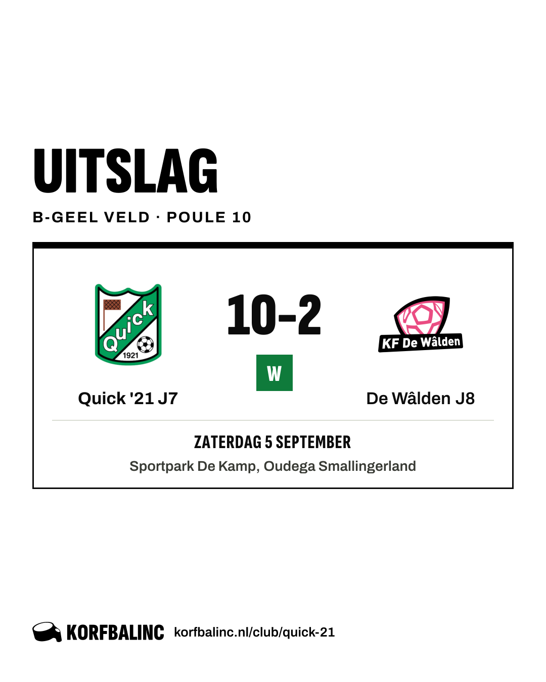 Quick '21 J7 - De Wâlden J8
