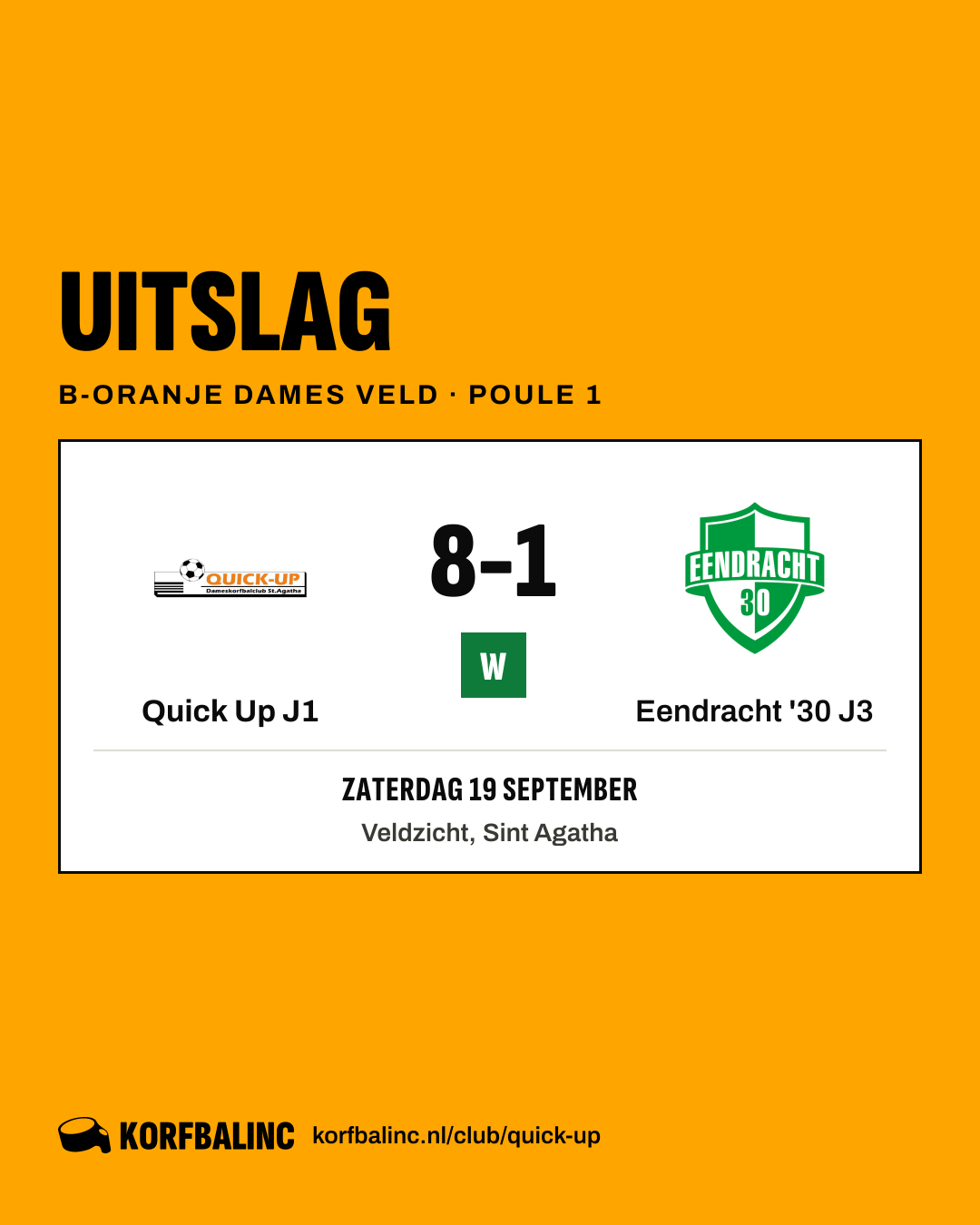 Quick Up J1 - Eendracht '30 J3