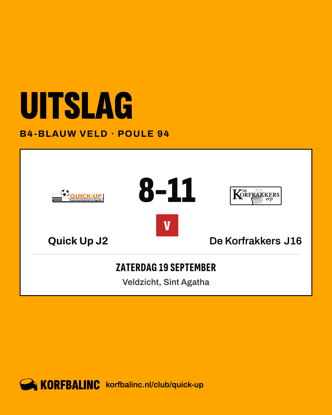 Quick Up J2 - De Korfrakkers J16