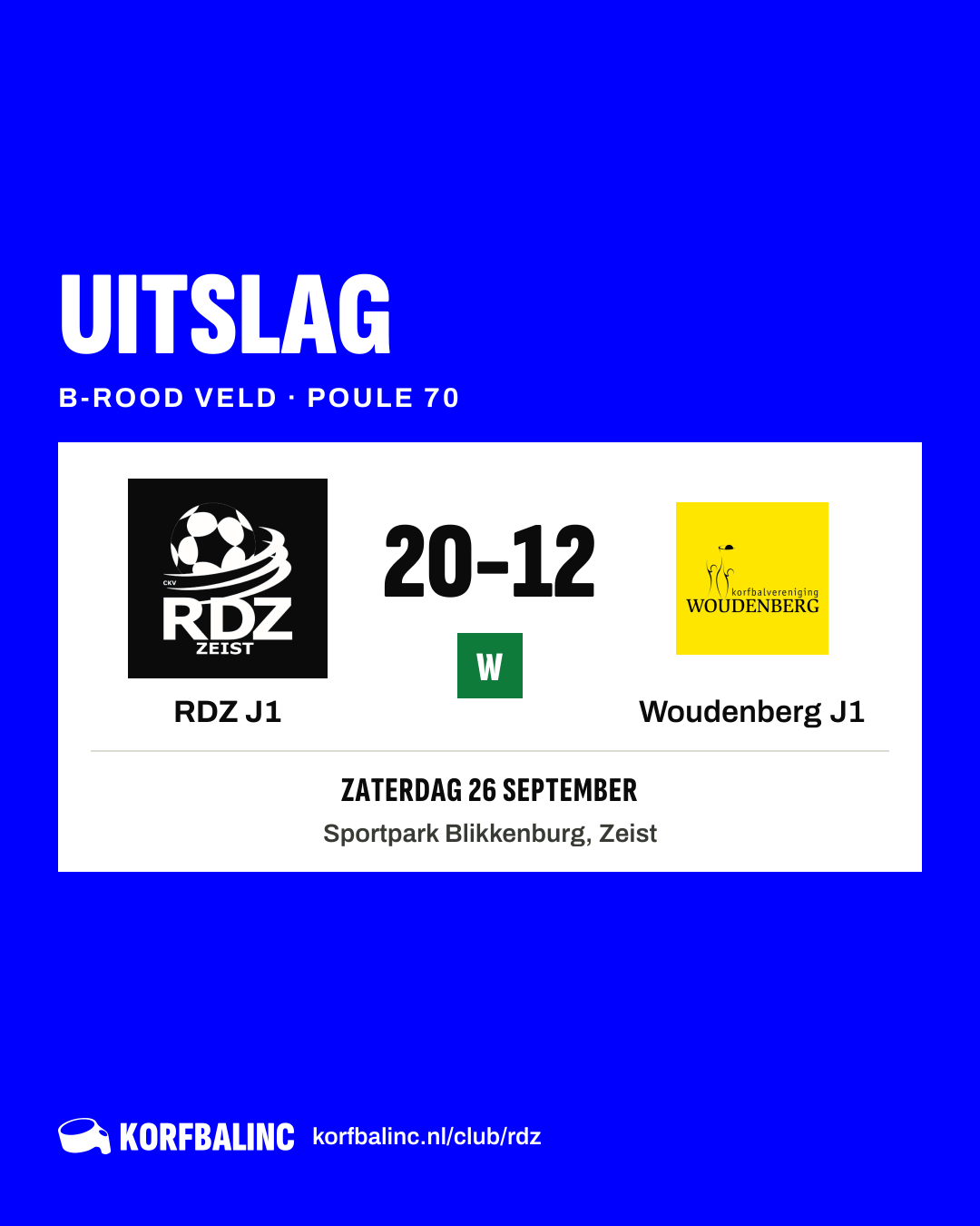 RDZ J1 - Woudenberg J1