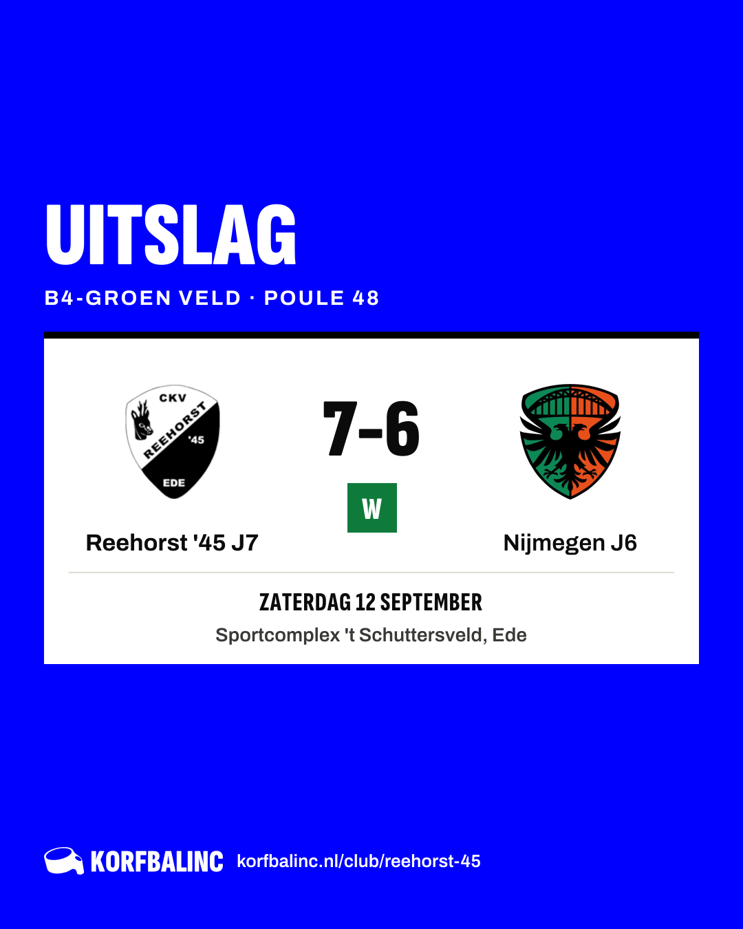 Reehorst '45 J7 - Nijmegen J6