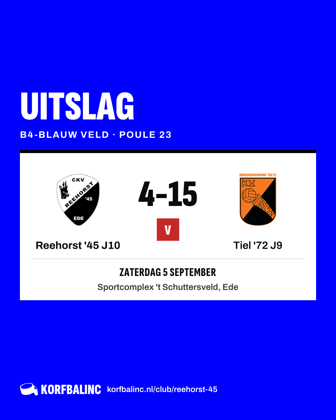Reehorst '45 J10 - Tiel '72 J9