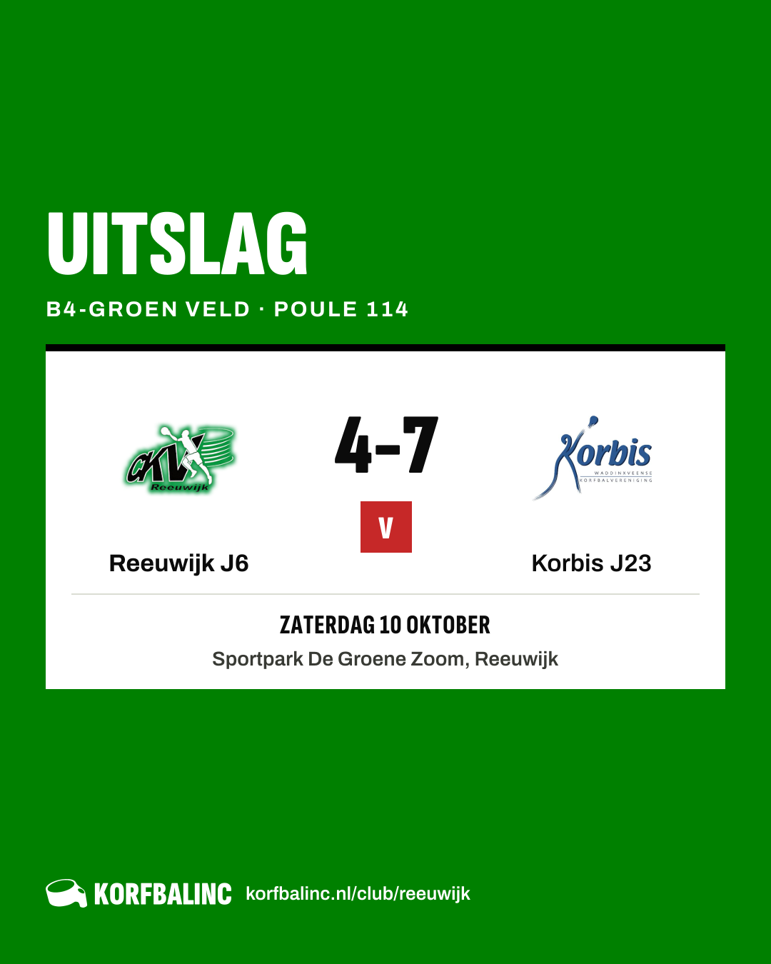 Reeuwijk J6 - Korbis J23